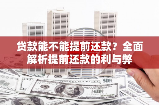 德兴贷款能不能提前还款？全面解析提前还款的利与弊