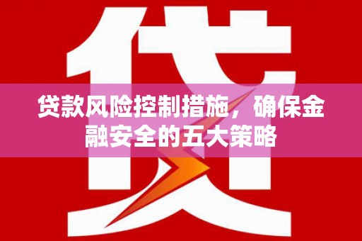 德兴贷款风险控制措施，确保金融安全的五大策略